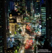 Travel photography:Seoul street by night, South Korea