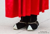 Travel photography:Footwear of the Gyeongbokgung palace guards, South Korea