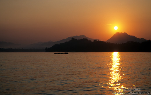 Sunset over the Mekong River