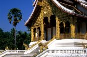 Travel photography:Haw Pha Bang temple inside the Royal Palace compound in Luang Prabang, Laos