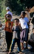 Travel photography:Kids on the Mekong river bank near Huay Xai, Laos