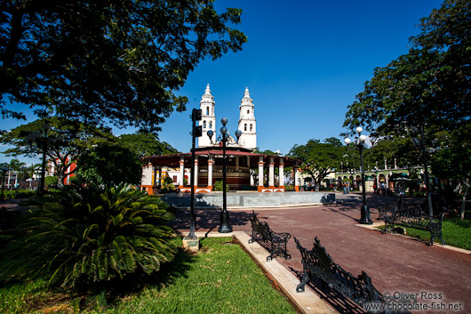 The main square in Campeche