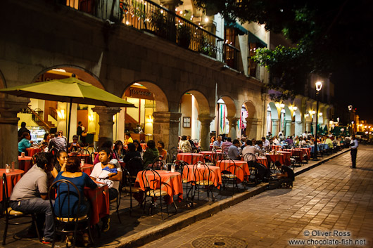 Nightlife on the main square in Oaxaca