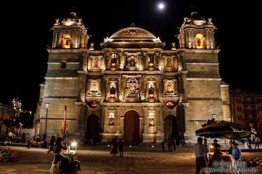 Oaxaca church by night