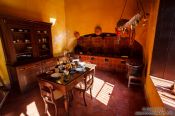 Travel photography:Kitchen in a colonial house in Campeche, Mexico