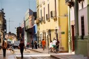 Travel photography:Colonial houses in Campeche, Mexico