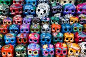 Travel photography:Chichen Itza skulls for sale, Mexico