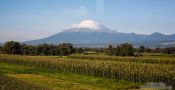 Travel photography:Smoke rises from the main crater of Popocatepetl volcano, Mexico