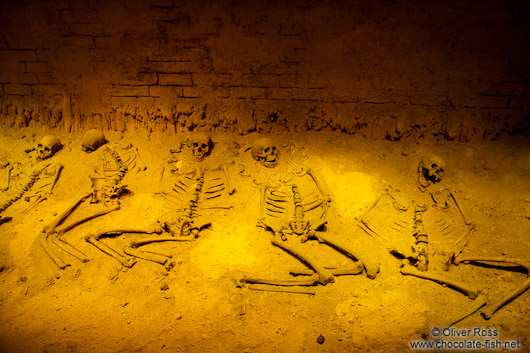 Human sacrifice took place at the Pyramid of the Feathered Serpent (on display at the Mexico City Anthropological Museum)