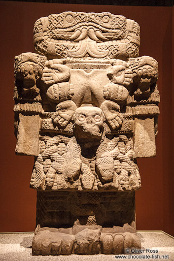 Statue of goddess Coatlicue at the Mexico City Anthropological Museum
