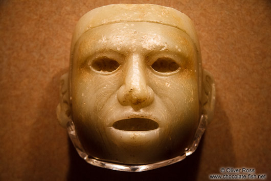 Alabaster face at the Mexico City Anthropological Museum