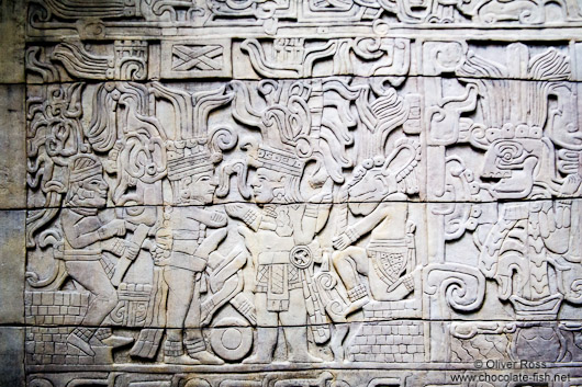 Stone carving at the Mexico City Anthropological Museum