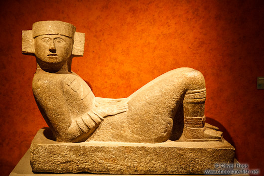 Sculpture of Chac Mool at the Mexico City Anthropological Museum