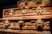 Travel photography:The Pyramid of the Feathered Serpent at the Mexico City Anthropological Museum, Mexico