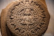 Travel photography:The Stone of the Sun (Aztec Calendar) at the Mexico City Anthropological Museum, Mexico