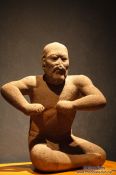 Travel photography:Olmec wrestler at the Mexico City Anthropological Museum, Mexico