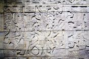 Travel photography:Stone carving at the Mexico City Anthropological Museum, Mexico
