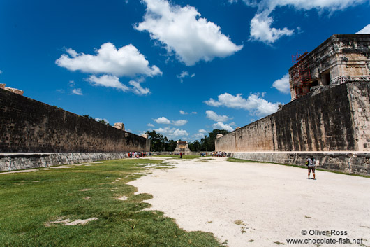 Pelota playing field at the Chichen Itza archeological site