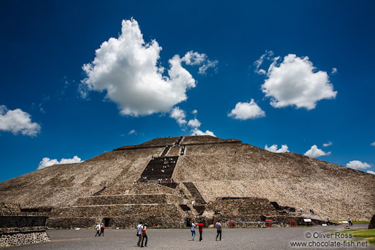 Sun pyramid at the Teotihuacan archeological site