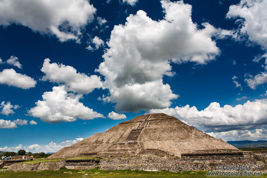 Pyramid of the sun at the Teotihuacan archeological site