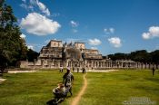 Travel photography:Temple de los Guerreros at the Chichen Itza archeological site, Mexico