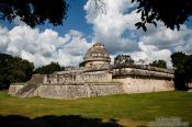 Travel photography:The ancient astronomical observatory at the Chichen Itza archeological site, Mexico