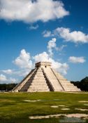 Travel photography:Central pyramid at the Chichen Itza archeological site, Mexico
