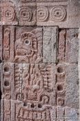 Travel photography:Stone carvings at the Teotihuacan archeological site, Mexico