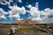 Travel photography:Pyramid of the sun at the Teotihuacan archeological site, Mexico