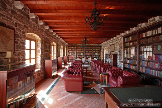 Library inside the castle in Budva
