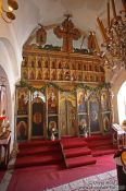 Travel photography:Main altar inside Cetinje monastery, Montenegro