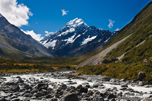 View of Mt Cook in Mount Cook National Park