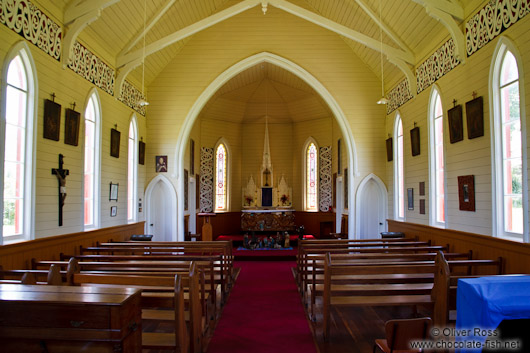 Inside a church near Whanganui