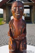 Travel photography:Sculpture in Rotorua Marae, New Zealand