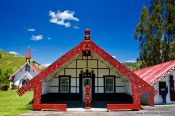 Travel photography:Tribal meeting house on a Marae near Whanganui, New Zealand
