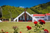 Travel photography:Meeting house on a Marae near Whanganui, New Zealand