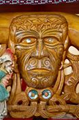 Travel photography:Carved altar in a church near Whanganui, New Zealand