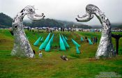 Travel photography:Dragons at the Gathering 2000, New Zealand