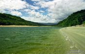 Travel photography:Reaching the heaphy river at the end of the Heaphy track , New Zealand