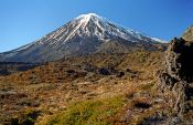 Travel photography:View of Mt Ngarahoe in Tongariro National Park, New Zealand