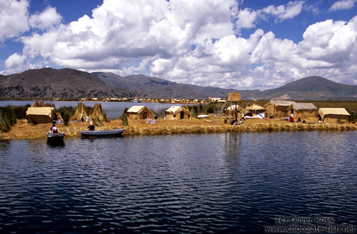 Uros island in Lake Titikaka