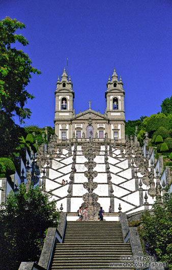The Sanctuary of Bom Jesus do Monte in Braga with staircase