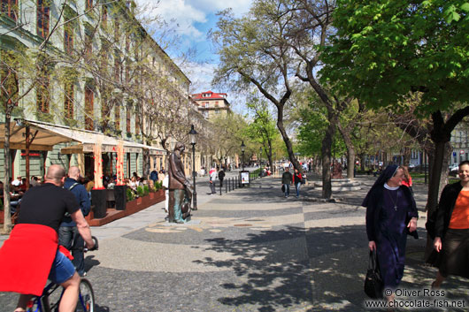 Pedestrian promenade in Bratislava´s city centre