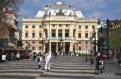 Travel photography:The Slovak National Theatre in Bratislava, Slovakia