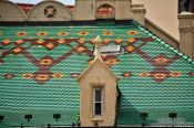 Travel photography:Roof detail of Bratislava´s old town hall, Slovakia
