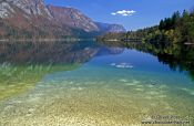 Travel photography:Reflections in Bohinjsko lake, Slovenia