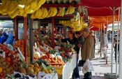 Travel photography:The fruit market in Ljubljana, Slovenia