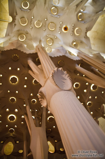1:10 model of the interior design of the Sagrada Familia