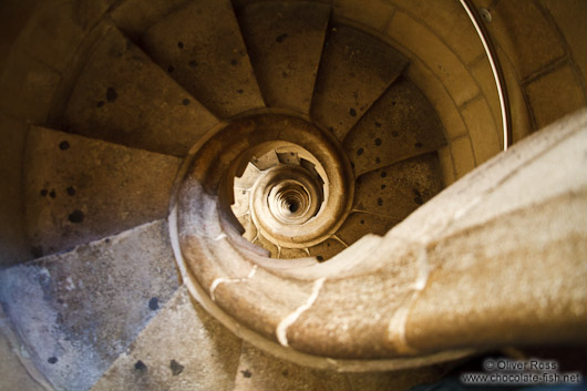 Barcelona Sagrada Familia spiral staircase inside one of the towers