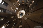 Travel photography:Barcelona Sagrada Familia shaft inside one of the towers, Spain